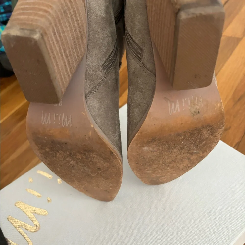 Taupe Suede Booties size 8.5